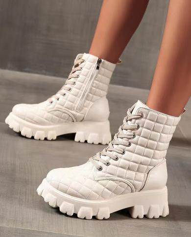2022 botas de suela gruesa para mujer, zapatos de invierno, botas Chelsea, zapatos de diseñador de lujo para mujer, zapatos de p