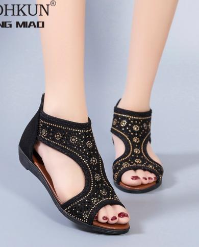 Woman Wedges Sandals Luxury Wedges Shoes For Women Elegant Platform Ladies Sandals Rome Fashion Heels Sandals  Summer Ne