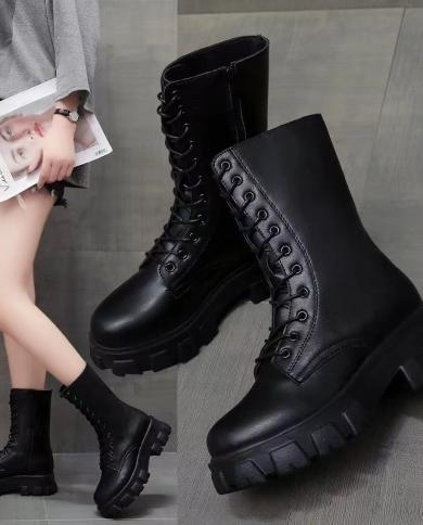 Winter New Women Casual Boots Fashion Warm Boots Top Quality Pu Leather Platform Military Boots Size 35 43 Women